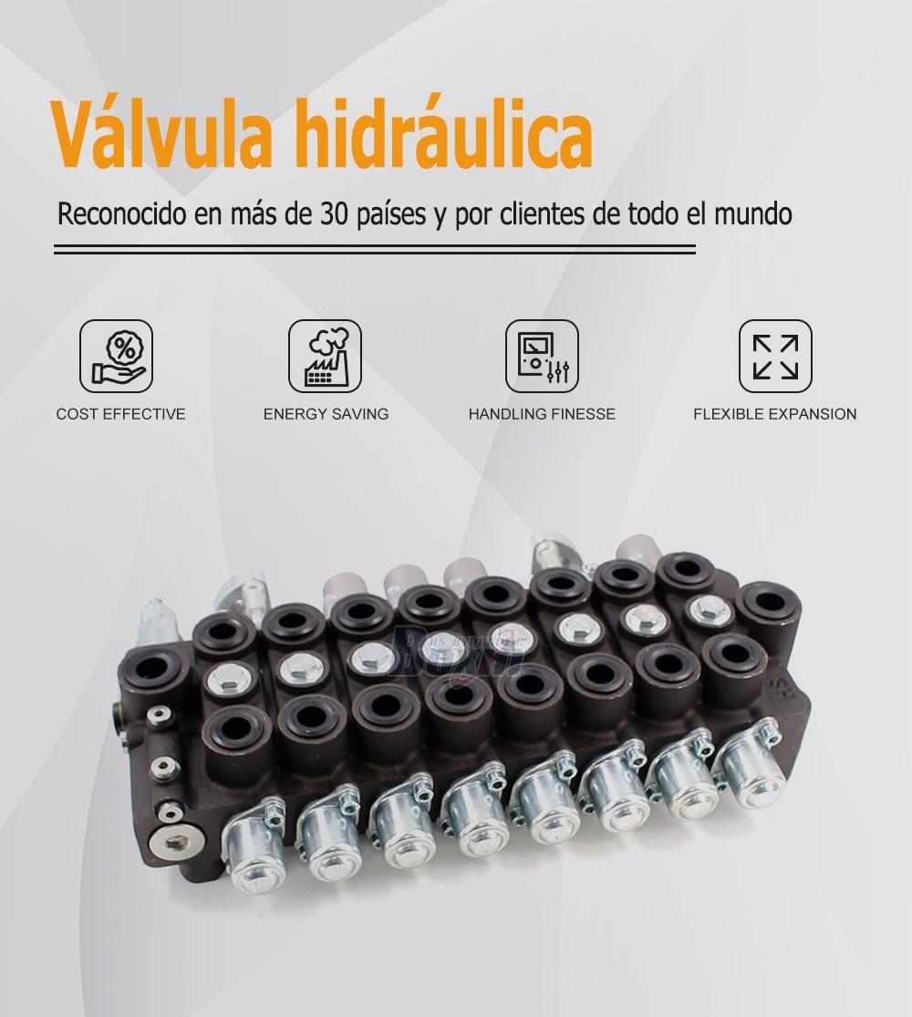 China Factory Supply HSW50 Manual and Joystick 8 Spool Valve